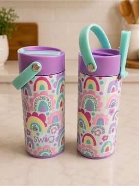 swig kids rainbow stainless steel tumbler 2 pack